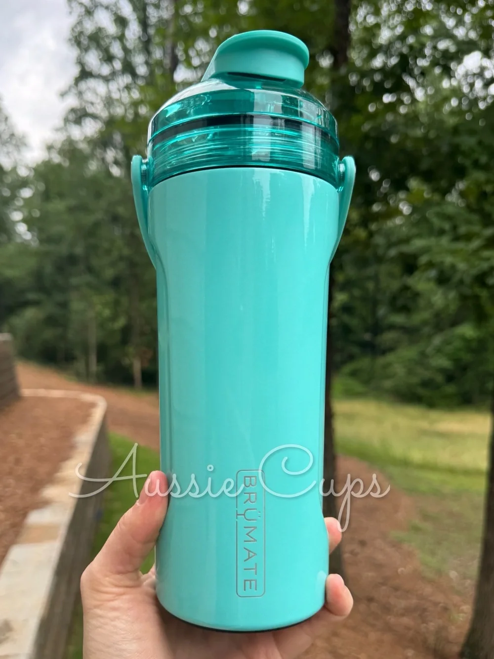 Aqua BrüMate Multi Shaker Tumbler — Turquoise light blue color, flawed